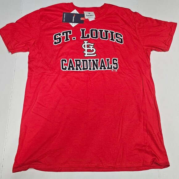 St. Louis Cardinals T-Shirt Men's Large Red Short Sleeve Fanatics New MLB - Picture 1 of 11